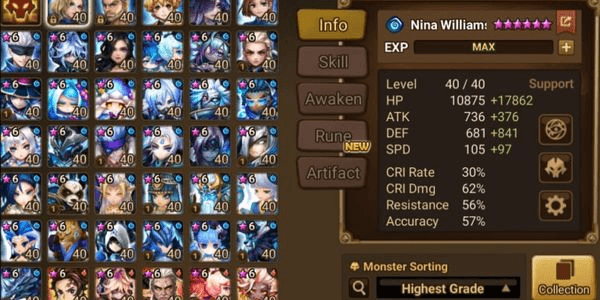 Gambar Product Asia 5LD Lora, Light Geralt, Douman, Kiara and Ian + 101 NB5, 249 6 Star Monster