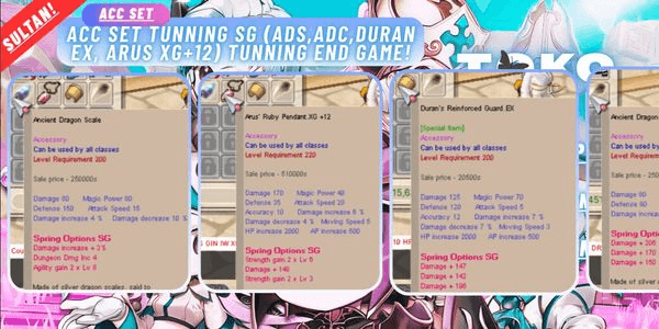 Gambar Product Acc set tuning SG (ADS, ADC, DURAN EX, ARUS XG+12) Tuning ODI / IDI / DMG / STR GGWP OPT!