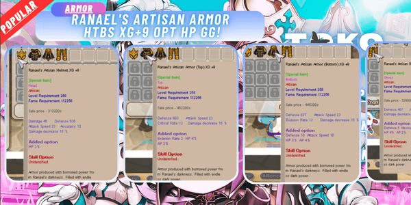 Gambar Product Ranael's Artisan Armor  HTBS XG+9 Opt HP GG!