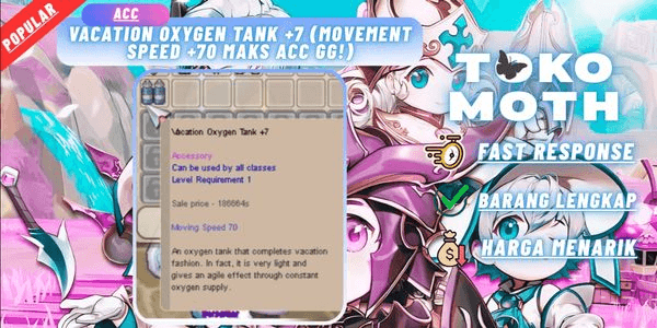 Gambar Product Vacation Oxygen tank +7 (Movement speed +70 maks acc GG!)