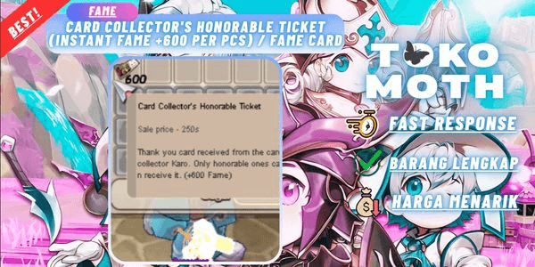 Gambar Product Card Collector's Honorable ticket (Instant Fame +600 per pcs) / Fame card