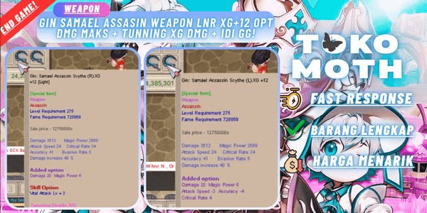 Gambar Product Gin Samael Assassin Weapon LnR XG+12 Opt max dmg + Tuning XG DMG + IDI GG!