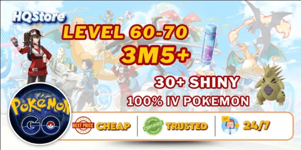 Account Level 60-70 | 30+ Shinies | 3M+ Stardust - Pokemon Go