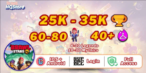 Account 25,000-35,000 Trophies | 60-80 Brawlers | 40+ Skins | 6-10 Legends | 10-30 Mythics | IOS&Android | Full Access - Brawl Stars
