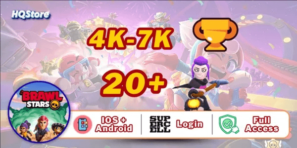 Account 4,000-7,000 Trophies | 20+ Brawlers | iOS & Android | Full Access - Brawl Stars