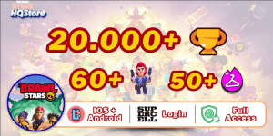 Account 20,000+ Trophies | 60+ Brawlers | 50+ Skins | 6+ Legends | iOS & Android | Full Access - Brawl Stars