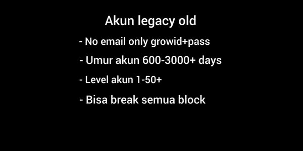 Gambar Product Akun Level 20+ No Email