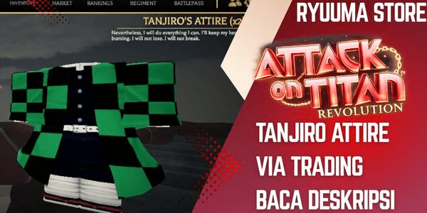 Gambar Product Tanjiro Attire - Attack On Titan Revolution