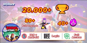 Account 20,000+ Trophies | 50+ Brawlers | 40+ Skins | 6-10 Legends | IOS&Android | Full Access - Brawl Stars