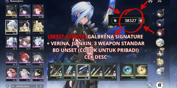 Gambar Product [SEA] (38327 ASTRITE) GALBRENA SIGNATURE + VERINA, JIANXIN, 3 WEAPON STANDARD, BD UNSET, CHECK DESC