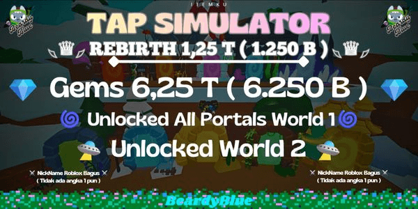 Gambar Product Account Tap Simulator | World 1 | Instant Delivery #5