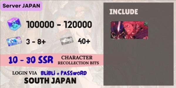 Gambar Product Akun Reroll SIAP GACHA [Japan] - 2