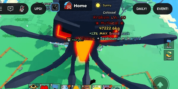 colossal kraken volcanic level max