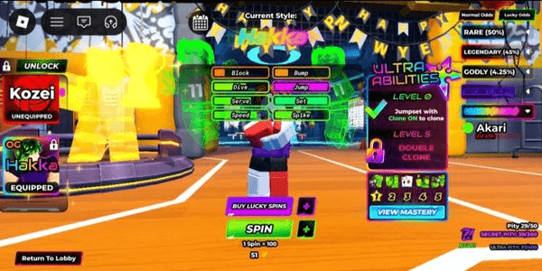 Gambar Product OG Hakka + Feiko (Style) |lvl 50+| Plain Data +13| NO SCRIPT *Volleyball Legends