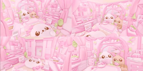 Gambar Product Bunny Pink Tiny Grinding House Adopt Me