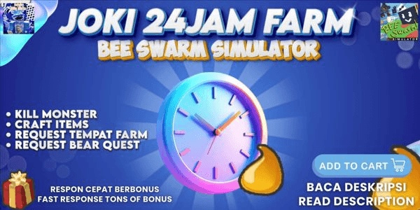 Gambar Product Joki 24Hours Farm | Bee Swarm Simulator