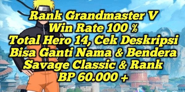 Gambar Product Akun Baru Rank Grandmaster Mantap