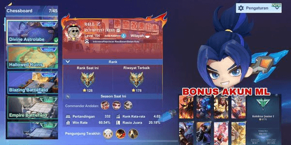 Gambar Product Akun mcgogo sultan | commander ready to play | guaranteed safe!