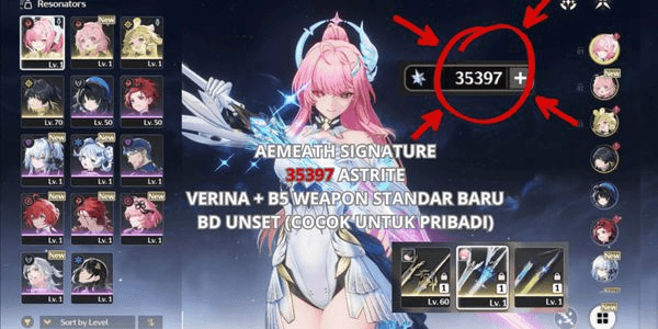 Gambar Product [SEA] [35397 ASRTRITE] AEMEATH SIGNATURE VERINA + B5 WEAPON STANDARD NEW BD UNSET