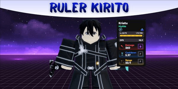 Gambar Product Akun Ruler Trait Kirito | 0.1% Chance | Super Starter Account - Universal Tower Defense