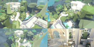 adopt me blue cozy villa house