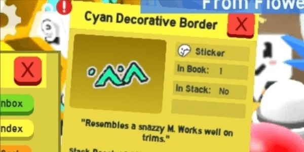 Cyan Decorative Border