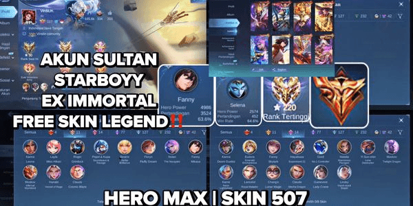 Gambar Product LEGEND LESLEY, LEGEND FRANCO, LEGEND ALPHA, EX IMMORTAL AKUN SULTAN STARBOY