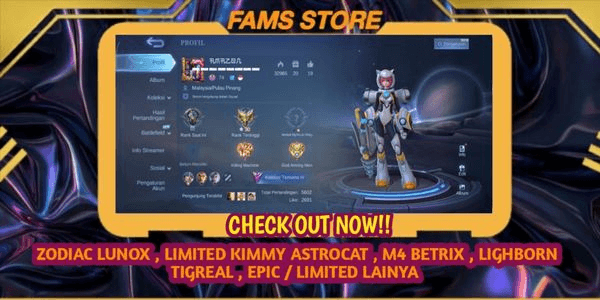 Gambar Product ZODIAC LUNOX, LIMITED KIMMY, LIGHTBORN TIGREAL, OTHER EPIC / LIMITED FAVORITES AND READY TO USE