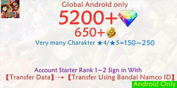 Gambar Product OPBR ONE PIECE Bounty Rush-3 Account