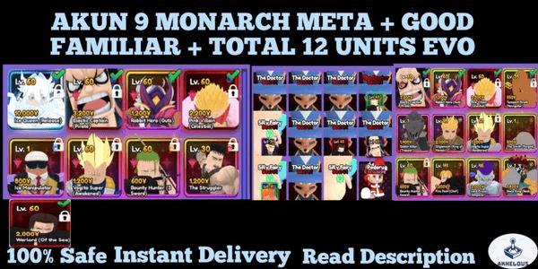 Gambar Product ACCOUNT 9 MONARCH META +GOOD FAMILIAR + TOTAL 12 UNITS EVO