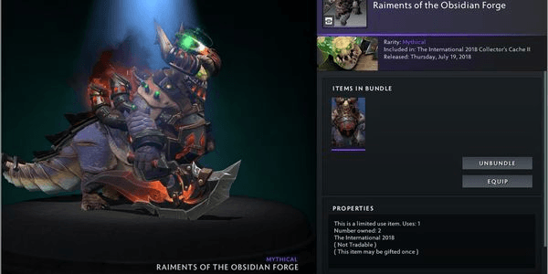 Gambar Product Raiments of the Obsidian Forge (Underlord Set)