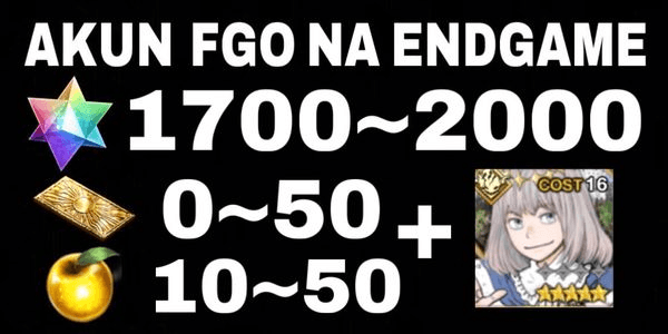 Gambar Product AKUN SQ FGO NA ENDGAME SIAP GACHA + FREE SSR