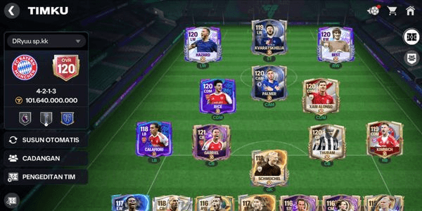 Gambar Product AKUN FC MOBILE, OVR 120 LUXURIOUS LINE UP, FORMER WORLD CHAMPION SVS AND SLS.