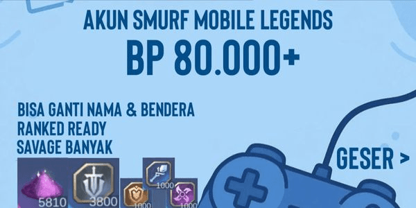 Gambar Product Akun Smurf Sultan BP 64K + GRATIS PILIH 1 HERO