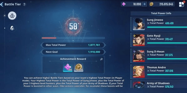 Gambar Product AKUN BATTLE TIER 58 + ESSENCE 18K + SJW POWER 486K + 8 SKIN BERBAYAR + 6 SKIN LIMITED + 5 HUNTER COLLAB IDLE + 3 HUNTER COLLAB FRIEREN