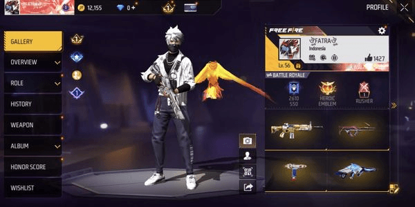 Gambar Product Cheap Quality Free Fire Account & Guaranteed