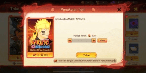 Gambar Product Efek Loading Screen MLBB Naruto