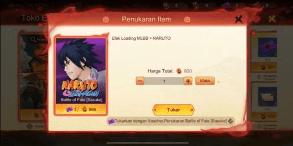 Gambar Product Efek Loading Screen MLBB Sasuke