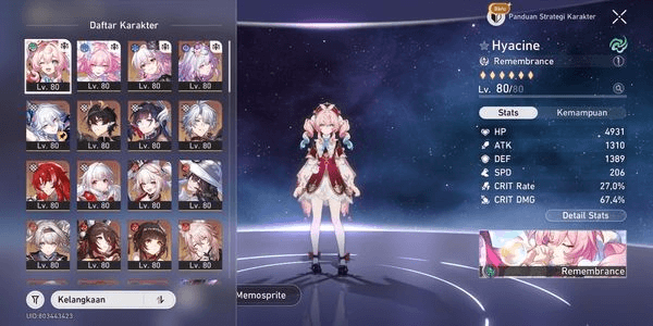 Gambar Product (Asia) Honkai: Star Rail Endgame Account 41 Limit + 25 Sign Limit