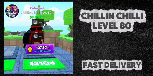 Gambar Product Celestial Chillin Chilli Level 80 1QD+/s (Read Desc) - Survive Lava For Brainrots