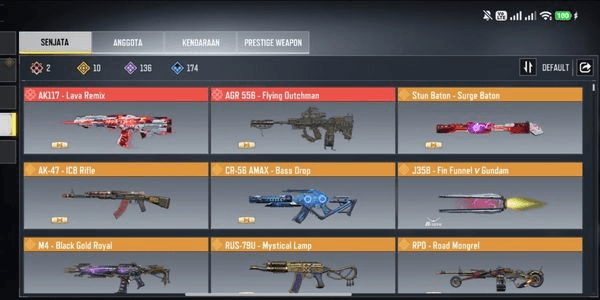 Gambar Product 1 MYTIC + 9 LEGENDARY WEAPON