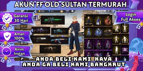 Gambar Product Akun Free Fire Sultan Murah Siap Pakai