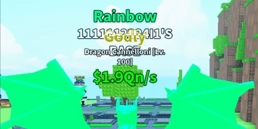 Rainbow Dragon Cannelloni 1.9Qn/s Lvl 100 Godly[ Rebirth 1 ] [ Base ]