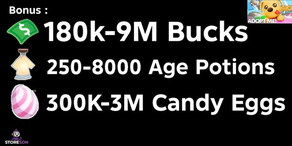 Gambar Product Many Bonus Accounts Age Potions + Bonus BUCKS - Adoptme