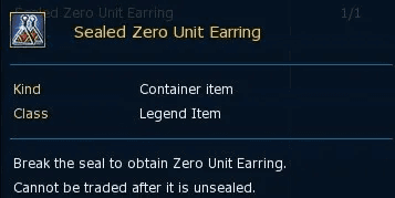 Sealed Zero Unit Earring