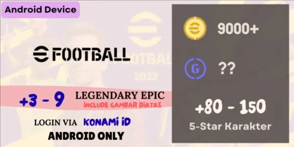 Reroll Account eFootball [Android] - 5
