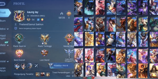 Gambar Product AKUN MOBILE LEGEND MURAH GG [2151] HERO 112 SKIN 179 || MOBILE LEGEND ACCOUNT CHEAP GG [2151] HERO 112 SKIN 179