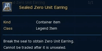 Sealed Zero Unit Earring