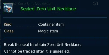 Sealed Zero Unit Necklace