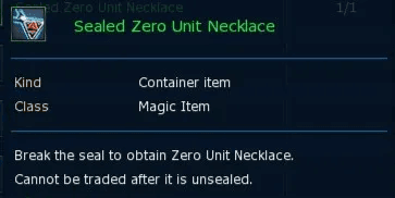 Sealed Zero Unit Necklace